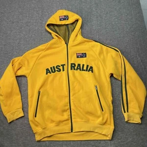 Mr Kangaroo Mens XXL 2XL Full Zip Hoodie Jacket Yellow Hooded Pockets Australia - Picture 1 of 10