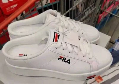 FILA Women's Retro Heightened Casual Slip-On Mule Shoes -White - Image 1 of 3