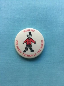 Vintage Hamleys The Finest Toyshop In The World Lapel Badge Pin Back Button - Picture 1 of 6