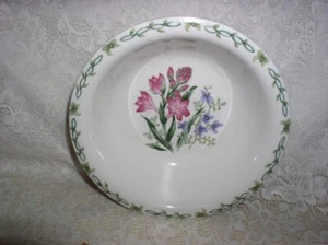 Tazón de sopa de cereal Thomson cerámica floral jardín azafrán rosa púrpura flor - Imagen 1 de 4