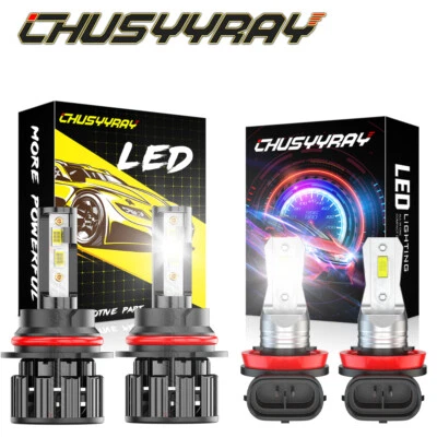 适用于三菱 Endeavor 2007 - 2011 组合 9007+H11 LED 车头灯 + 雾灯灯泡 — 第 1/4 张图片