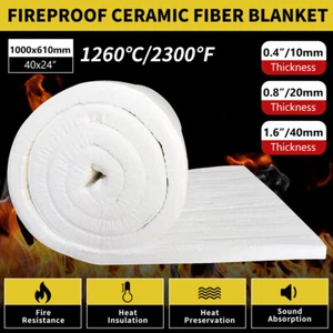 Ceramic Fiber Blanket High Temperature Thermal Fireproof Insulation Mat 1x0.61M - Picture 1 of 20