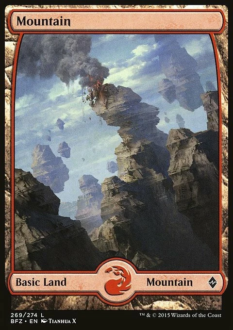 Magic the Gathering MTG Mountain (269) Battle for Zendikar   LP - Image 1 of 1