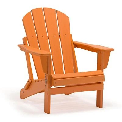 Adirondack Chair Folding Patio Outdoor Poly Seat Lounge Garden Deck UV Protected - Image 1 of 4