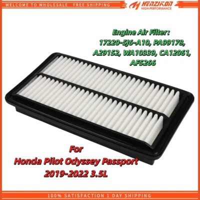 Filtro de aire del motor Ridgeline 17220-5J6-A10 se adapta a Honda Odyssey Pilot Passport Foto 1 de 4