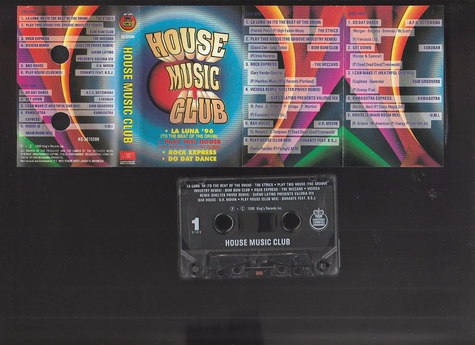 House Music Club, La Luna, Play This House, Rock Express - 1996 cassette tape - Image 1 of 1