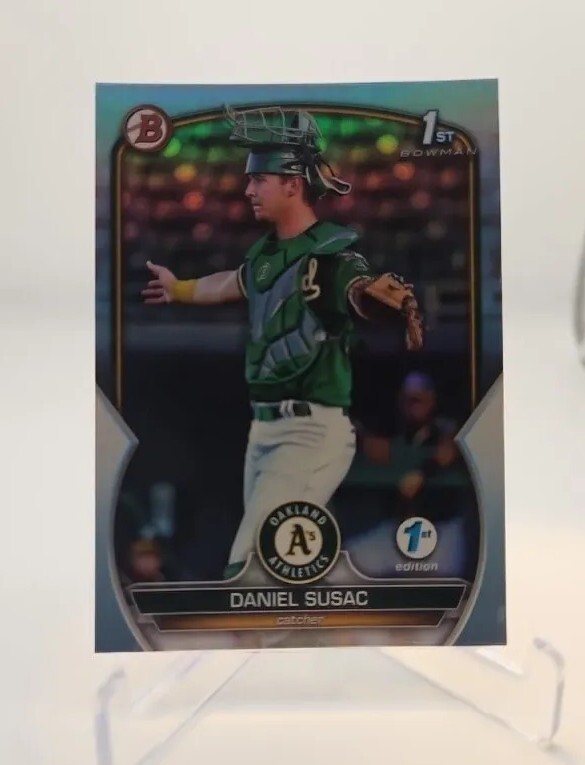 2023 Bowman 1st Edition Daniel Susac Sky Blue Foil #BPPF-5 Oakland Athletics