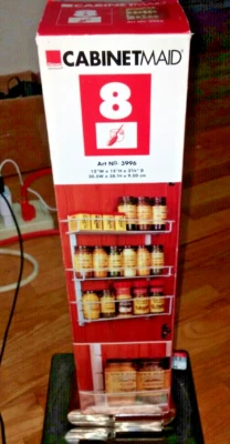 ClosetMaid Organizador de Estante de Especias Ajustable de 3 Estantes para Montaje en Gabinete/Pared, Blanco Foto 1 de 2