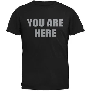 You Are Here Inspired By John Lennon Black Adult T-Shirt - Picture 1 of 1