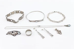 Sterling Silver Celtic Jewellery Carrick Kit Heath Gemstone Bracelet x 8 (42g) - Picture 1 of 6