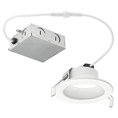 Downlight empotrado directo al techo Kichler 4" 2700K, RD, WH/F - DLRC04R2790WHT Foto 1 de 3