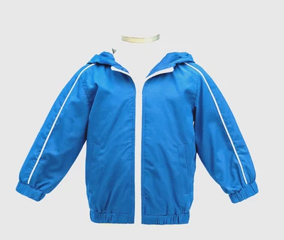 Chaqueta cortavientos Circo azul con capucha y cremallera niño pequeño 2T repelente al agua Foto 1 de 4