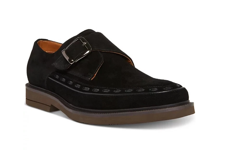 Mocasines Steve Madden Striker de hombre con correa de monje individual negros talla 8,5 Foto 1 de 1