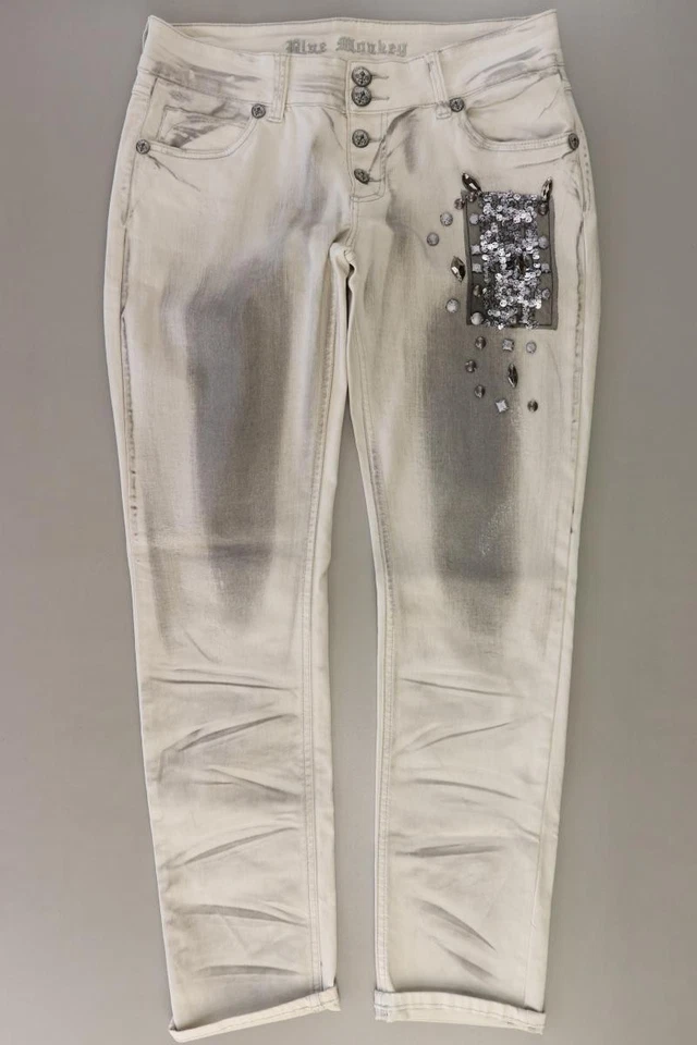 ✅ Blue Monkey Straight Jeans Regular Jeans für Damen Gr. W31/L32, L, 42 grau ✅ - Bild 1 von 4