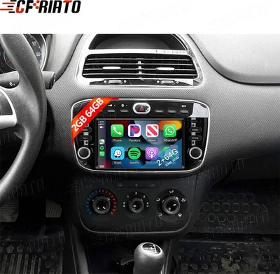 Android 15 Car Stereo Carplay For Fiat Grande Punto EVO Linea 2010-2012 GPS Sat Nav - Image 1 of 4