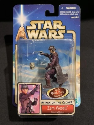 Figura de acción Hasbro Star Wars Episodio 2 - Zam Wesel con Face Reveal Foto 1 de 2