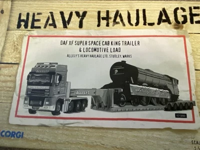 Corgi CC13203 Alleys Daf XF Space Cab, King Trailer & Locomotive Load. - Image 1 of 4