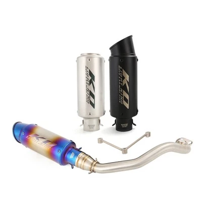 Krümmer Auspuffanlage Verbindungsrohr Slip On schwarz Schalldämpfer für Yamaha BWS 125 ZUMA - Bild 1 von 4