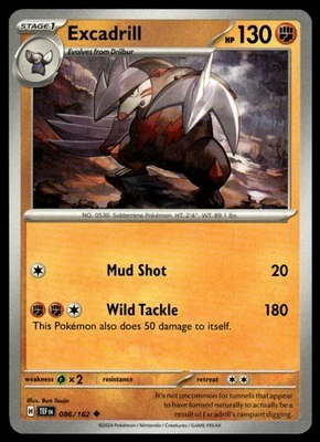 SV05: Temporal Forces #086/162 Excadrill - Image 1 of 2