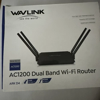 WIFI ROUTER AC1200 Wireless Dual Band Router Gigabit Router 10/100/1000Mbps WAN - Image 1 of 3