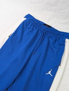 Jordan Pants Men's Medium Blue White Ankle Zip Track Joggers Jumpman Sweatpant - Picture 1 of 9