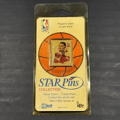 1991-92 NBA Star Pins Kevin Johnson Phoenix Suns Sealed Vintage - Image 1 of 4