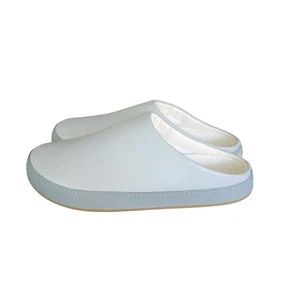 OluKai Hamani Blue Storm Gray Leather Mule Mens Size 11 - Picture 1 of 13