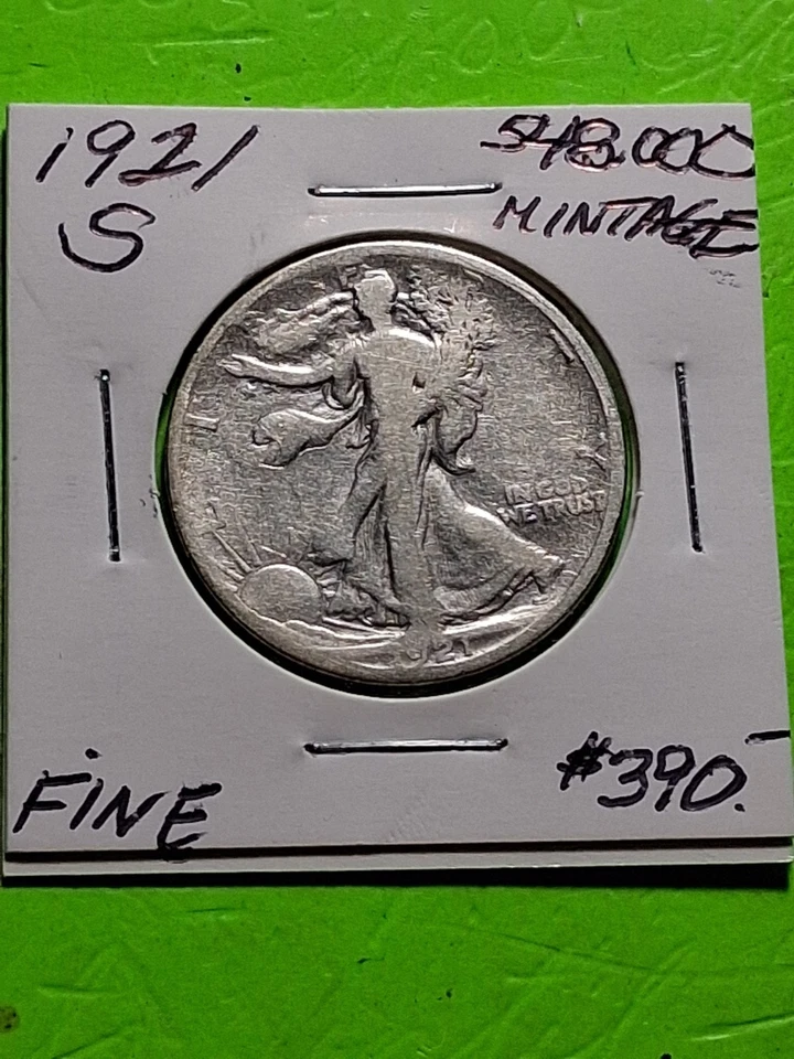 Medio dólar Walking Liberty 1921-S. BUEN ESTADO. 548.000 DE COLECCIÓN.RARO ESCASO Foto 1 de 4