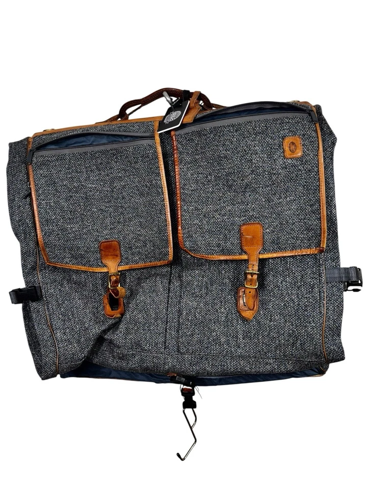 Vintage Hartmann Mens Tweed Belting Leather Mobile Traveler Classic Garment Bag - Image 1 of 4