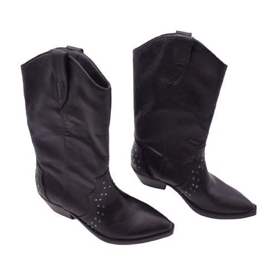 NUEVAS DV Dolce Vita Karol Pull-On Tachonado Punta-Puntera Botas Occidentales Altas Talla 6 Foto 1 de 4