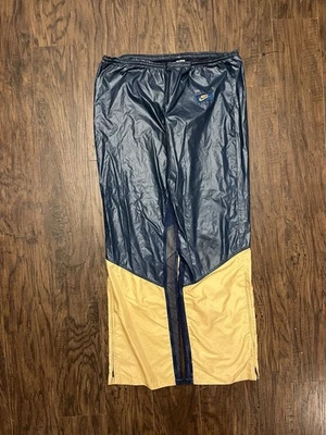 70’s Nike Track Pants Size Large Blue And Yellow Made In USA - Image 1 of 4
