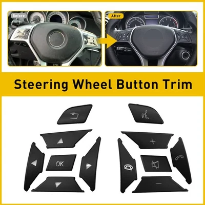 For E300 Mercedes Benz E350 E400 2012-2016 Black Steering Wheel Button Trim USEC - Image 1 of 4