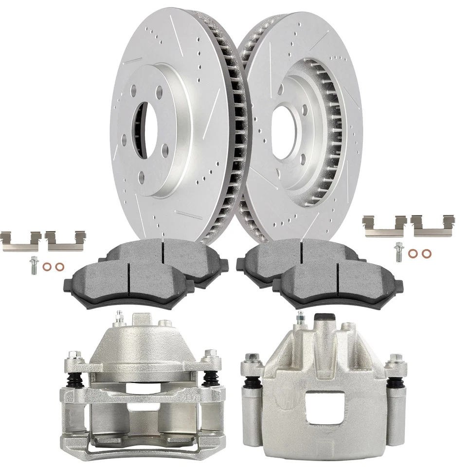 For 2000-2005 CHEVROLET IMPALA Front Pair Brake Calipers Rotors and Ceramic Pads - Изображение 1 из 1