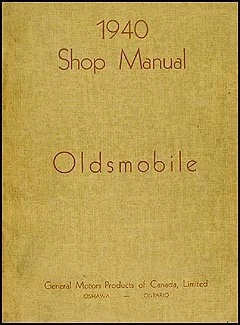Oldsmobile Shop 1940 manual canadiense original vintage distribuidor libro de servicio de reparación Foto 1 de 2