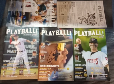 WISCONSIN TIMBER RATTLERS 2024 PROGRAM LOT 5 Brewers COOPER PRATT Playball - Image 1 of 3