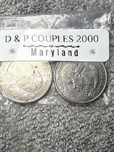 2000 Maryland State D & P Couple Washington Quarters Circulated - Picture 1 of 1