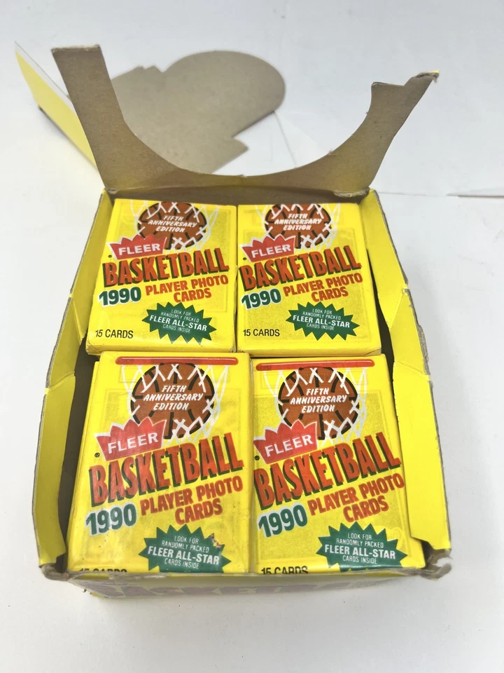 2 FLEER 1991 BASKETBALL 36 WAX PACKS IN ORIGINAL BOXES