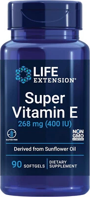 Life Extension Super Vitamina E 268 mg (400 UI) - 90 cápsulas blandas Foto 1 de 2