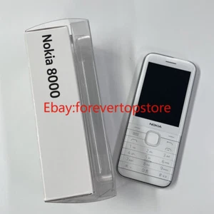 Nokia 8000 4G Dual SIM Black White 4G LTE GSM Unlocked  GPS Bluetooth Phone - Afbeelding 1 van 23