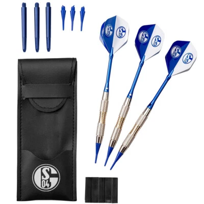 FC Schalke 04 Softdart-Set Signet 3er-Set Dartpfeile Wurfpfeile Flights S04 Shop