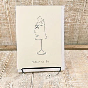 Baby Grußkarte Marcel Schurman Mutter wird creme silber Glitzer versiegelt - Bild 1 von 5