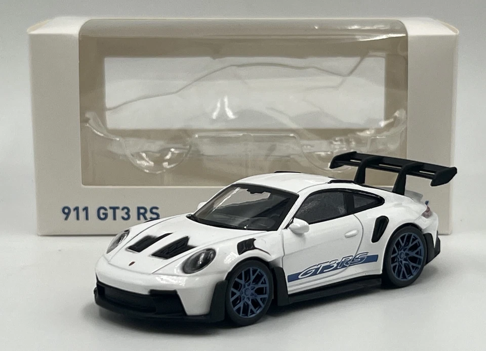 1 43 NOREV Porsche 911 992 Gt3 Rs Coupe 2022 White Blue NV750048