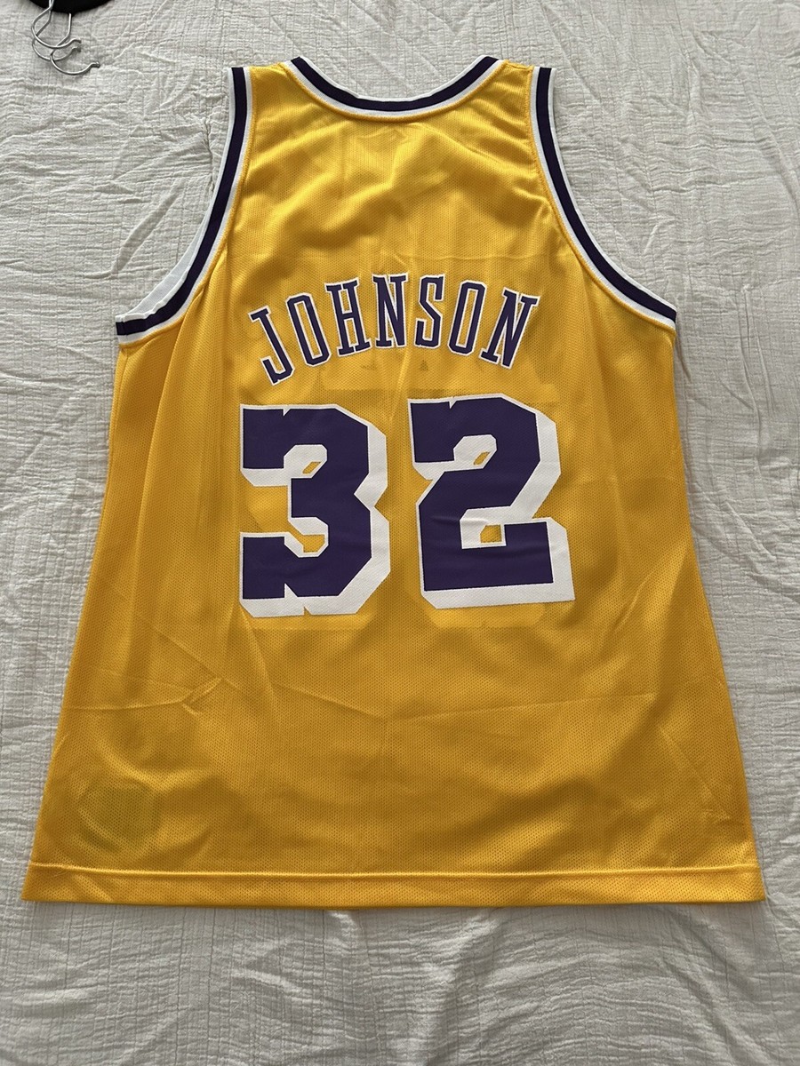 NBA LAKERS magic johnson 90sチャンピオンユニフォーム Vintage 90s Lakers Champion Jersey Size 48 - Magic Johnson