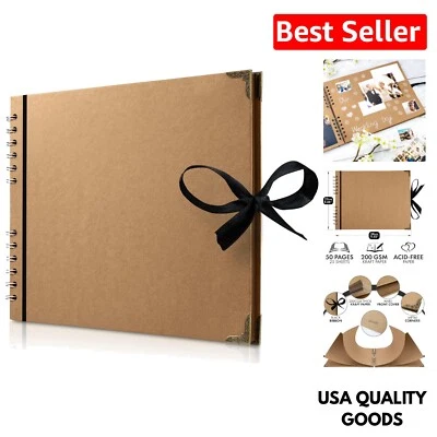 Personalized Memory Book - 50 Pages of Thick Kraft Paper, Ideal for Scrapbooking - Image 1 of 4