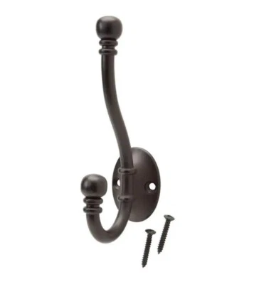 (Pack de 5) Gancho decorativo para abrigo y sombrero de bronce frotado con aceite EVERBILT 15558 Foto 1 de 2