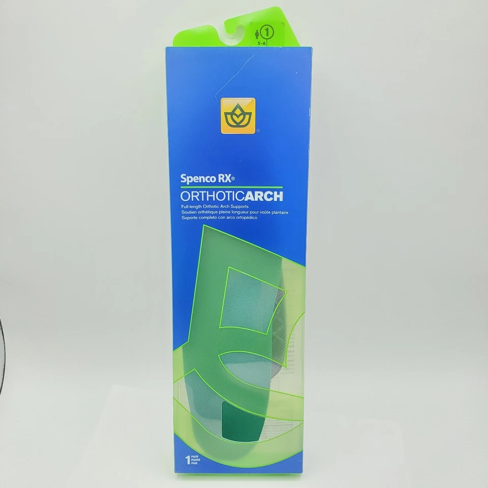 Spenco Orthotic Arch Support Full Length Size 1 1ct 038472443216t1607