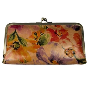 PATRICIA NASH größere Leder Geldbörse Everly Frame Kisslock Rainforest - Bild 1 von 6