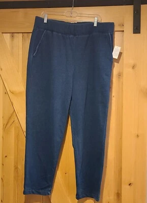 ¡Nuevo! Pantalones al tobillo Lands' End Serious para mujer L 14-16 azul 36x28 Foto 1 de 4