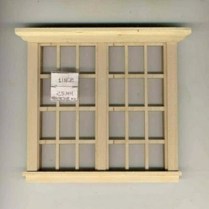 Window - Traditional Double 6/6 - w/ Header  435 miniature 1:12 scale USA made