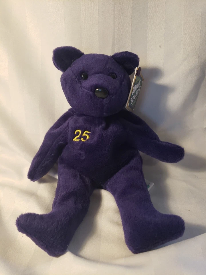 Mark McGWIRE #25 Salvino's Bamm Beano's Beanie Purple Bear 9" W/TAGS